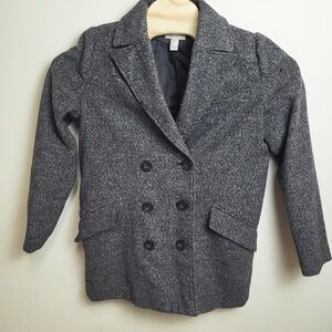 XXI Los‎ Angeles Co. Double Breasted Blazer Women's Size L Gray Wool Blend